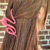 Haar klem klip fuchsia krul geit boerin