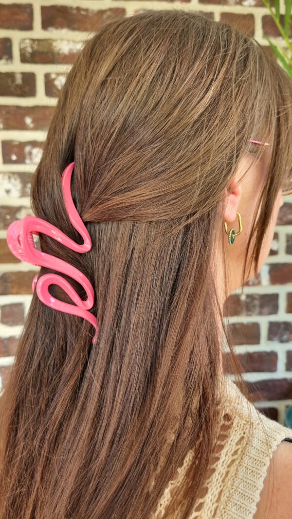 Haar klem klip fuchsia krul geit boerin