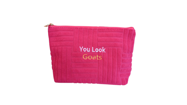 Clutch reismake-up tas fuchsia geit boerin