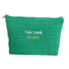 Clutch reismake-up tas groen geit boerin