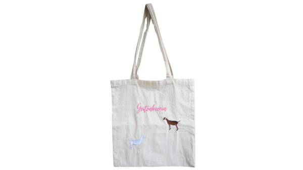 Geitenboerin tas toto bag kartoen Nubische geiten nederlandse shopping bag