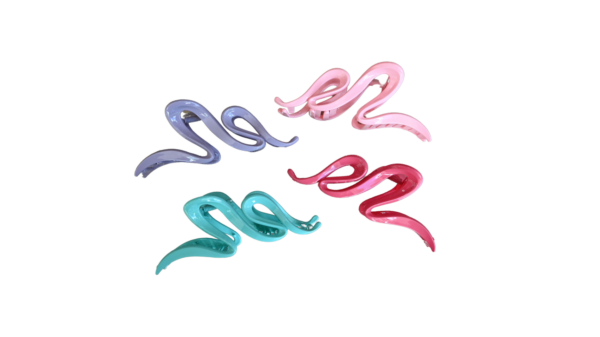 Haar klem klip roze fuchsia turquosie paars krul geit boerin stijlvolle