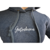 Hoodie blauw grijs azuur geit boerin wit tekst stijlvolle