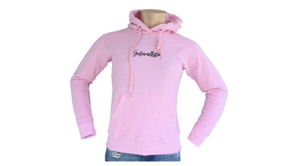 Hoodie roze geitenmelkster geit boerin zwart sweater