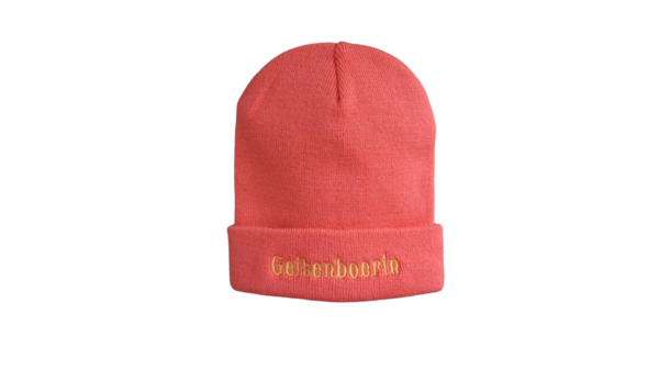 Muts coral oranje geit boerin wol warm winter