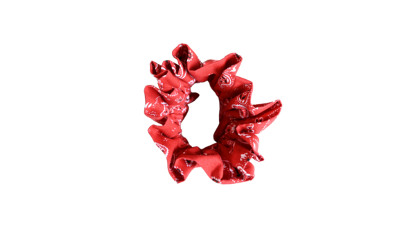 Pols scrunchie knot rood paisley print geit boerin boeren zakdoek