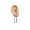 Strik oorbel zilver geit boerin stro
