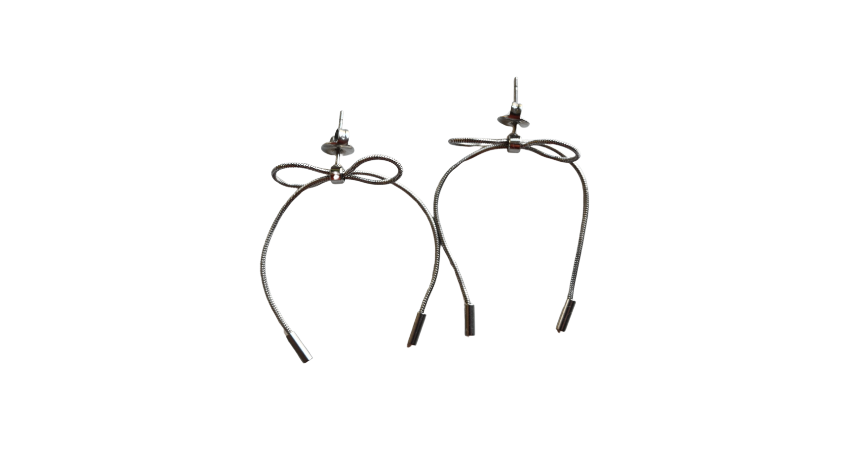Strik oorbel zilver geit boerin