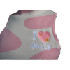 Top topje i love goats roze wit geit boerin col hals aardbei koeien vlek