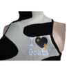Top topje i love goats zwart wit geit boerin koeien vlekken col hals