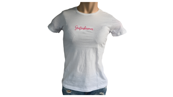 t-shirt geit boerin roze ronde hals