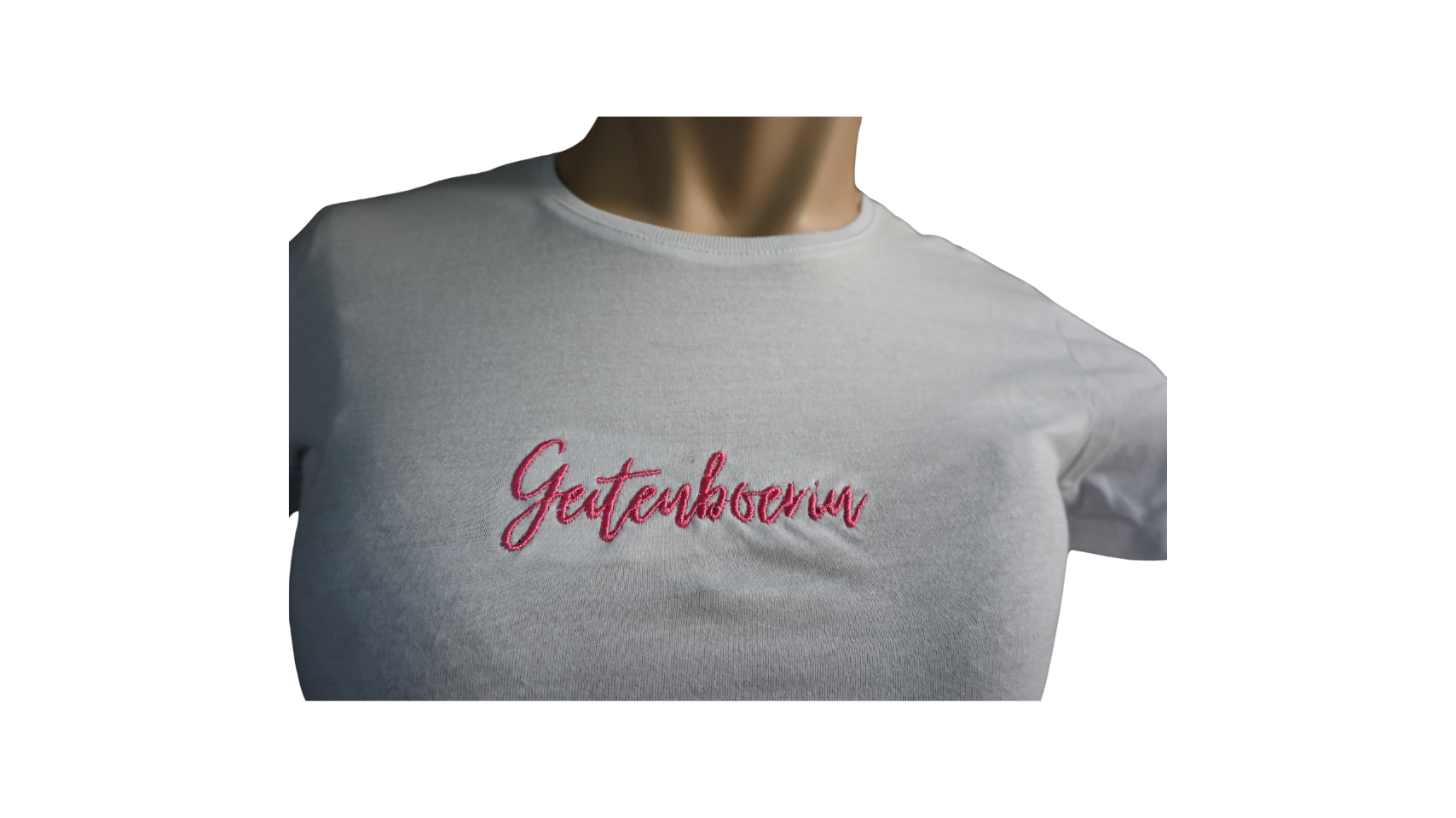 t-shirt geit boerin roze ronde hals roze