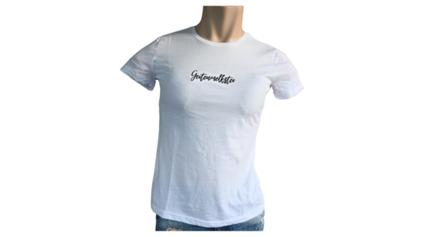 t-shirt geitenmelkster geit boerin zwart ronde hals