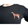 t-shirt geitenras nubische geit boerin ronde hals zwart