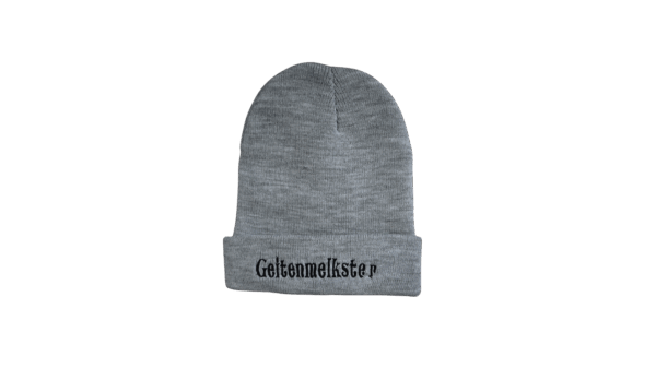 Muts grijs wit geitenboerin geitenmelkster zwart