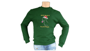 Sweater merry goatmas geitenboerin geit rood wit grijs bel muts kerst trui Sweater merry goatmas geitenboerin geit rood wit grijs bel muts kerst trui