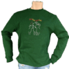 Sweater trui geitenboerin groen kerst let it goat geit muziek rood, geel, grijs
